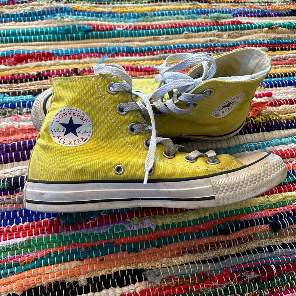 Converse Chuck Taylor All Star Canvas Sneakers Shoe Lemon Chrome Womens Size 6